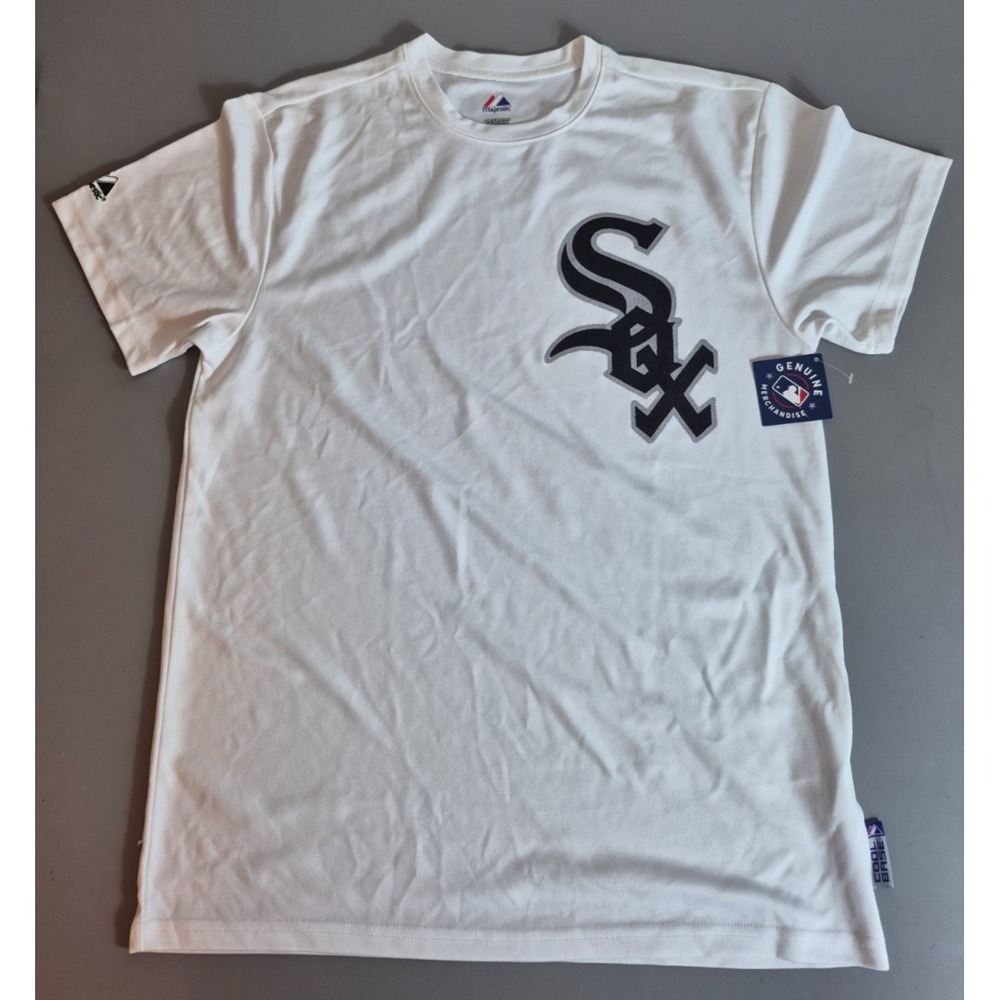 Chicago White Sox Majestic Youth Boys CoolBase Shirt XL White NEW NWT